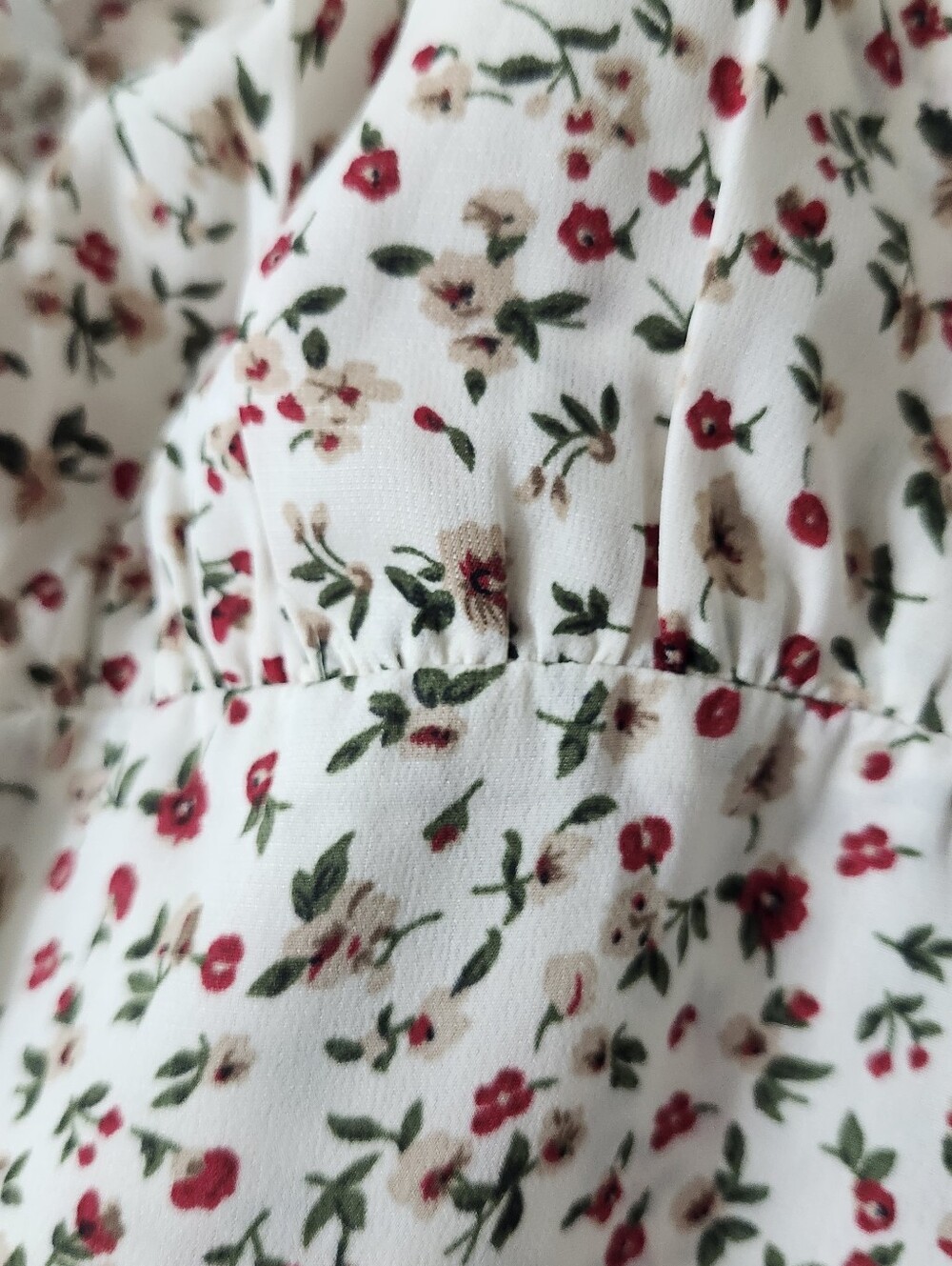 Milkmaid Floral Tie-Front Crop Top Size Medium - Picture 6 of 7